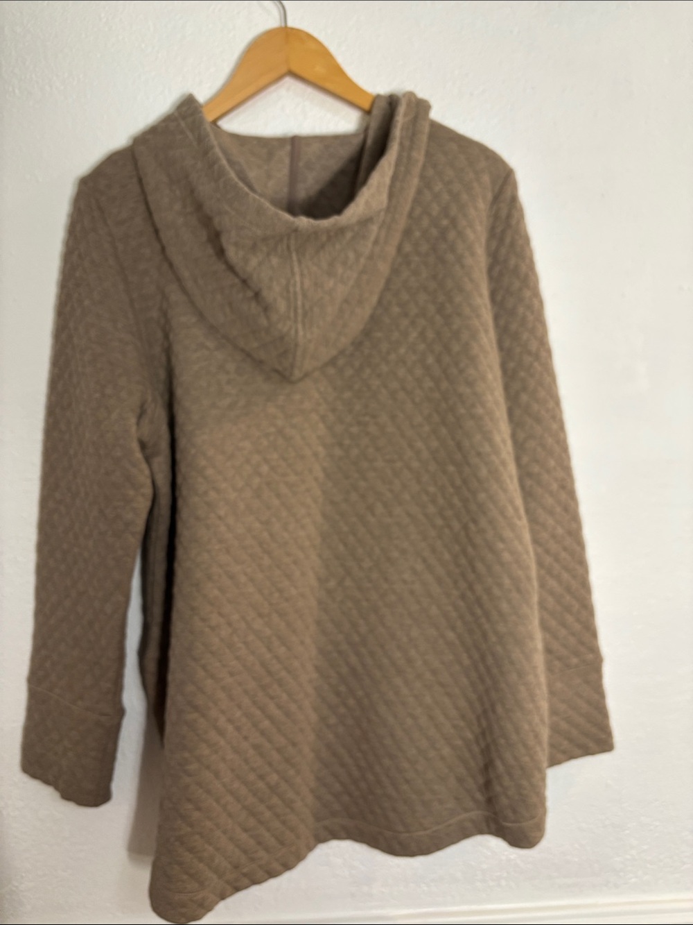 NWT Soft Surroundings Brown Quilted Hooded Jacket Coat Large L Boho Comfort - Picture 8 of 10